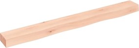 vidaXL Poliță de perete, 100x10x6 cm, lemn masiv de stejar netratat