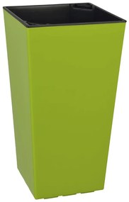 Ghiveci de flori adecvat pentru exterior Gardenico Elise, înălțime 36 cm, verde mazăre mat