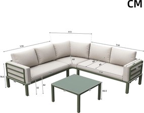 Set mobilier de grădină 4-5 locuri, Bej | Aosom Romania