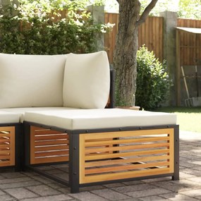 vidaXL Taburet de grădină cu pernă 68x68x30 cm lemn masiv acacia