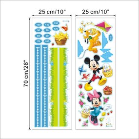 Autocolant de perete "Metru pentru copii - Mickey și Minnie 2" 170x100 cm