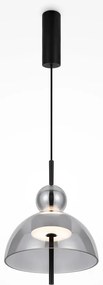 Lustra/Pendul LED design modern decorativ Bangkok 25cm, fumuriu