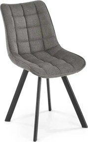 Scaun K549, gri/negru, stofa clasica/metal, 46x61x84 cm