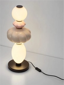 Veioza LED decorativa ceramica Alb, Roz, Bej, ONETA