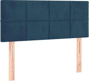vidaXL Tăblie de pat, albastru închis, 100x5x78/88 cm, catifea