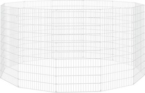 vidaXL Țarc pentru animale crescute în libertate, 12 panouri, 54x100 cm, fier galvanizat