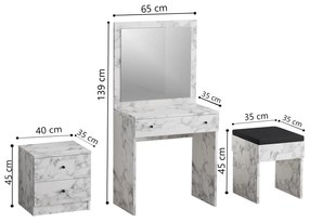 Masă de toaletă Nikki (Marmură carrara) . 1102391