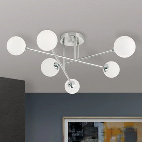 Lustra aplicata design modern SNOWWHITE 6L crom satin