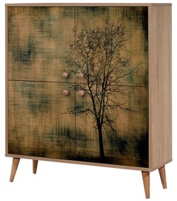 Mobilier pentru hol Maluxe 729 (Stejar sonoma + Verde). 1089063