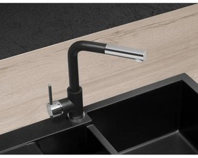 Concept BDG4527BC - Baterie pentru chiuvetă cu pulverizator extractibil 26,9 cm granit/negru