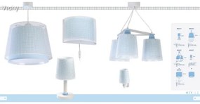 Dalber D-80221T - Veioză copii VICHY 1xE14/40W/230V