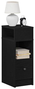 vidaXL Noptiere, 2 buc., cu sertar, negru, 25x31x66 cm