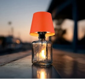 Globo 58488R-LED Lampă de masă VANNIE reglabilă, cu control tactil, reîncărcabilă, pentru exterior, 3W/5V IP54 1800mAh roșie