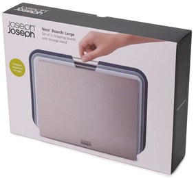 Set 3 tocătoare cu suport Joseph Joseph Nest, 35,5 x 26 cm
