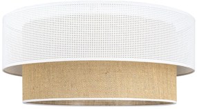 Plafonieră BORHO 1xE27/60W/230V Ø 40 cm alb/jută