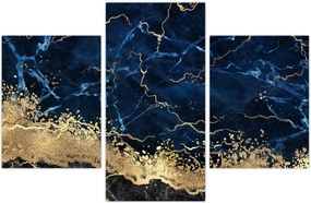 Tablou - Marmură albastru închis (90x60 cm)