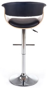 Scaun de bar Clifton, negru/lemn natural