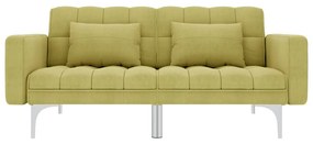 247217 vidaXL Canapea extensibilă, verde, material textil