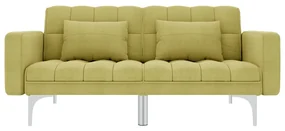 247217 vidaXL Canapea extensibilă, verde, material textil