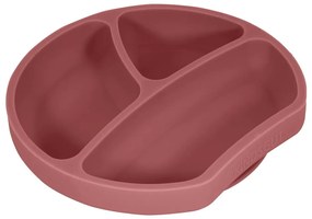 Farfurie pentru copii cărămizie din silicon 19x20,5 cm Dusky Pink – Kindsgut