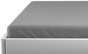 Cearsaf jersey pentru patut copii gri 70 x 140 cm