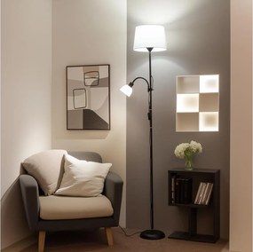 Brilagi - Lampă de podea CERIA 2 în 1 1xE27/100W/230V + 1xE14/25W negru/alb