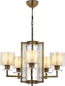 Candelabru pe lanț VARANA 5xE27/40W/230V, bronz