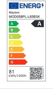 Lustra LED suspendata design modern Rim negru 120cm