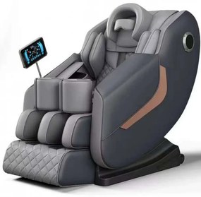 Fotoliu de Masaj GAIUS ULTRA PREMIUM – Tehnologie, Relaxare și Eleganță - AI Voice, Incalzire, Zero Gravity, difuzoare Bluetooth, Gri