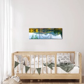 Tablou - Lacul (cu ceas) (90x30 cm)