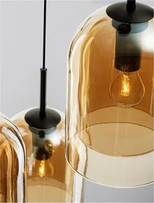 Lustra cu 3 pendule modern Velor champagne