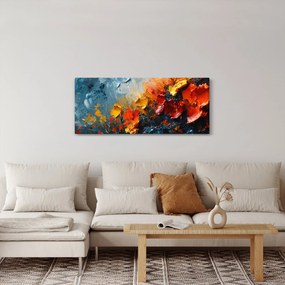 Tablou - Pictură abstractă de flori III. (120x50 cm)