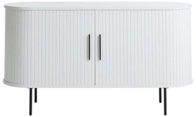 Comodă albă cu ușă glisantă 120x76x45 cm Nola – Unique Furniture