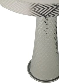 Mauro Ferretti Lampă De Masă Tower Argintie Cm 30 X 52 | Aosom Romania