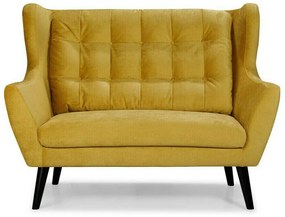 Set mobilier tapițat Milford A103Galben, Tapiterie, Picioare: Lemn, Lemn: Fag
