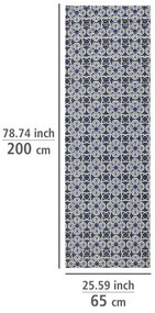Covoraș de baie alb/albastru din plastic 65x200 cm Murcia – Wenko