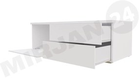 Masă TV Coral XI Double (Alb + Negru lucios ). 1058399