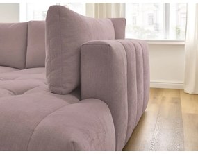 Colțar roz extensibil/cu spațiu de depozitare (cu colț pe partea dreaptă/în formă de ”L”) Fuji – Bobochic Paris