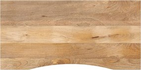 vidaXL Blat birou cu decupaj curbat 120x60x2,5 cm lemn masiv mango
