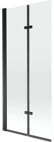 Mexen Castor paravan cadă 2-aripi 80 x 150 cm, Transparent, Neagră - 892-080-002-70-00