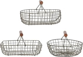 Set 3 cosuri din metal, H12.5 cm, Cuisine