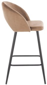 Scaun de bar H96 velvet bej