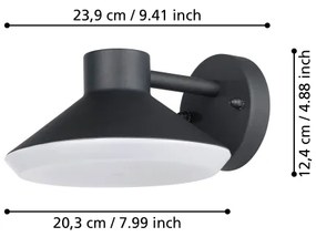 Aplică LED de exterior NINNARELLA 1xGU10/4,6W/230V IP44 Eglo 900688