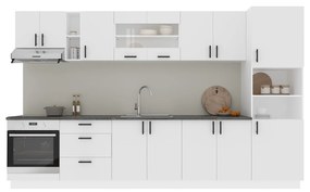 Set Bucatarie Karo V31, Alb, Blat Thermo 28 mm, L 340 cm