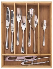 Organizator din bambus pentru tacâmuri pentru sertar 26 x 35 cm - Orion