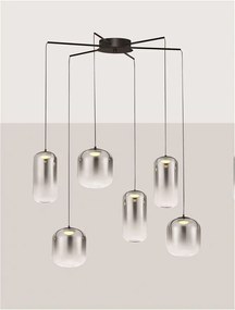 Lustra cu 6 pendule LED design modern AELIA