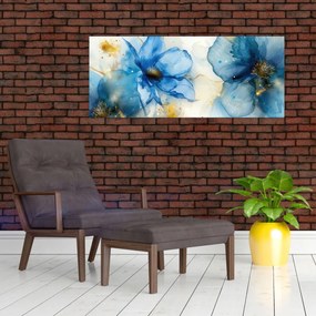 Tablou - Floral, pictură cu cerneală (120x50 cm)