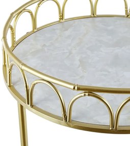 Cărucior servire SAFTA (auriu + efect marmură). 1023494