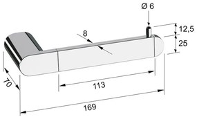 Suport pentru hârtie igienică negru mat de montat pe perete din alamă Flori – Sapho
