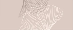 Tablou - Frunze bej N⁰2 (120x50 cm)